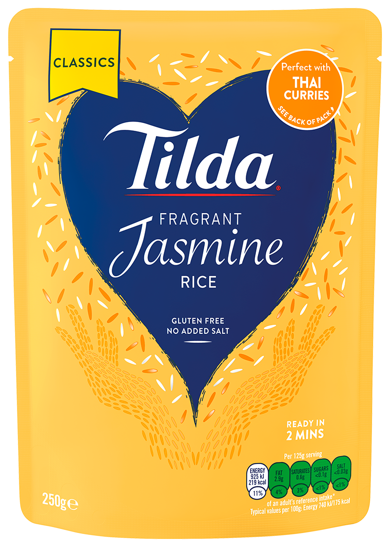 Tilda steamed jasmine rice 250g