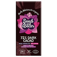 dominican Dark Chocolate  (72% Cocoa) 75g bar